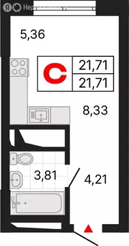 Квартира-студия: Екатеринбург, жилой район Втузгородок, ЖК Алиса ...