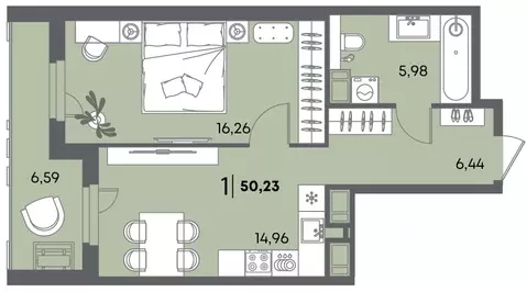 1-к кв. Пензенская область, Пенза Засурье мкр, Лес жилой комплекс ...
