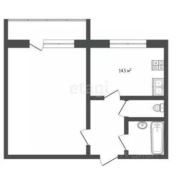 1-к кв. Ярославская область, Ярославль Чернопрудная ул., 30 (34.8 м)