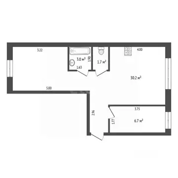 2-к кв. Тюменская область, Тюмень ул. Монтажников, 12 (49.0 м)