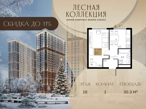 1-к кв. Московская область, Химки Лесная Коллекция жилой комплекс, к1 ...