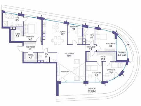 1-комнатная квартира: Москва, жилой комплекс Остров, 7-й квартал ...