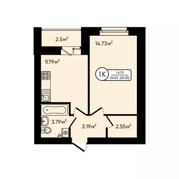 1-к кв. Ярославская область, Ярославский муниципальный округ, д. ...