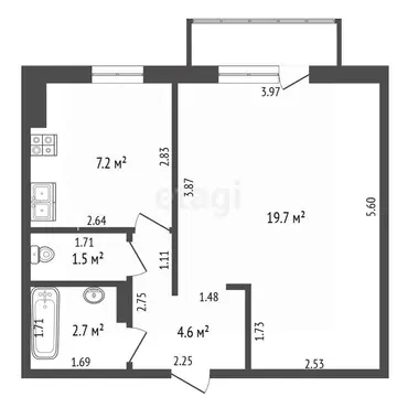 1-к кв. Крым, Саки ул. Набережная (35.7 м)