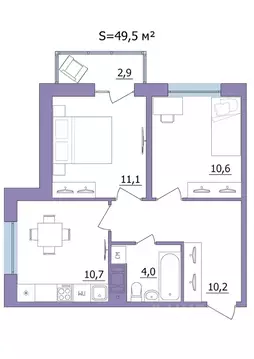 2-к кв. Карелия, Петрозаводск Перевалка-2 мкр, Компас жилой комплекс ...
