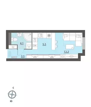 Квартира-студия: Екатеринбург, жилой район Центральный, жилой комплекс ...