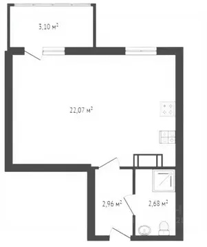 Студия Ярославская область, Ярославль ул. Строителей, 18 (28.6 м)