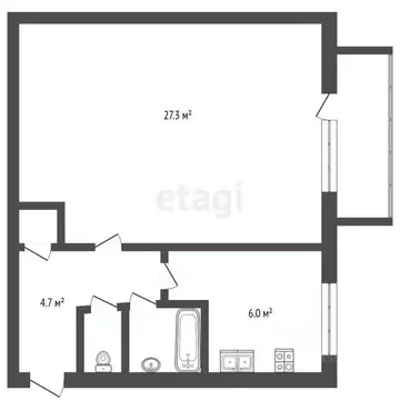 1-к кв. Марий Эл, Медведево городское поселение, Медведево пгт ул. ...