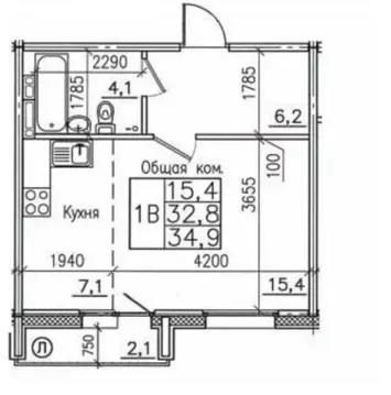 1-к кв. Иркутская область, Иркутск Гусарская тер., 7 (35.0 м)