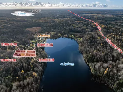 Участок в Карелия, Олонецкий район, Коткозерское с/пос, д. Лумбозеро  ...