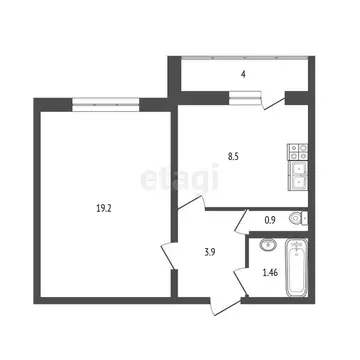 1-комнатная квартира: Тверь, Хрустальная улица, 41к4 (37 м)