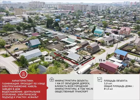 Дом в Тюменская область, Тюмень Сибирская ул. (81 м)