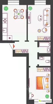 2-к кв. Самарская область, Тольятти бул. Итальянский, 2 (62.87 м)