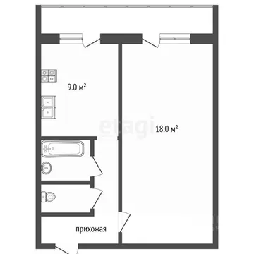1-к кв. Ярославская область, Рыбинский муниципальный округ, пос. ...