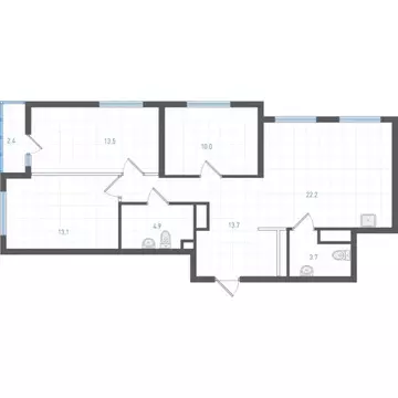 3-комнатная квартира: Екатеринбург, жилой район Пионерский, ЖК ...