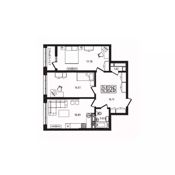 2-к кв. Адыгея, Майкоп  (76.28 м)