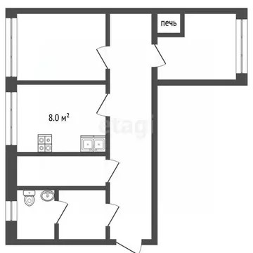2-к кв. Псковская область, Псковский район, Торошинская волость, д. ...