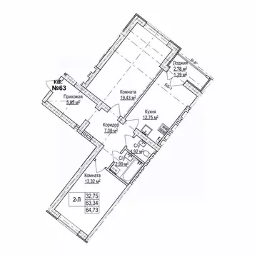 2-к кв. Калининградская область, Зеленоградск ул. Имени Гвардии ...