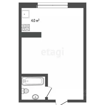 Студия Тюменская область, Тюмень ул. Седова, 66 (15.1 м)