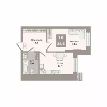 1-к кв. Курганская область, Курган Заозерный жилрайон, 12-й мкр, 2 ...