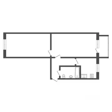 2-к кв. Тюменская область, Тюмень Ямская ул., 100 (43.8 м)