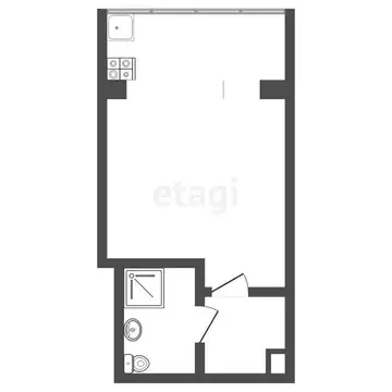 Квартира-студия: Тюмень, Олимпийская улица, 12 (21 м)