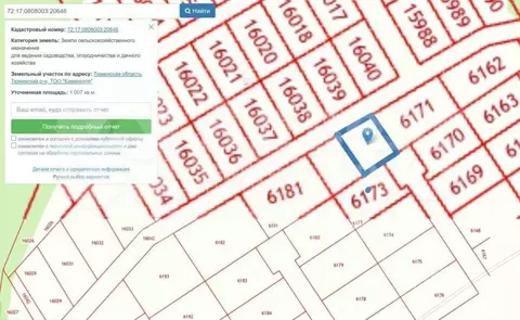 Участок в Тюменская область, Тюменский район, с. Каменка  (10.0 сот.)