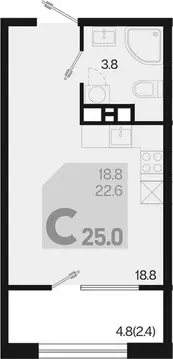 Студия Краснодарский край, Краснодар ул. Виктора Казанцева, 1.1лит1 ...