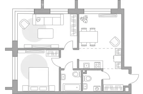 2-комнатная квартира: Москва, ЮВАО, Южнопортовый район (62.95 м)