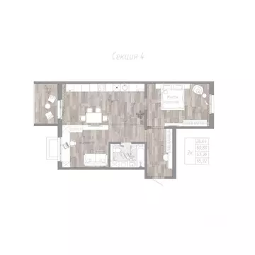 2-к кв. Хабаровский край, Хабаровск пос. Березовка, Эколенд жилой ...