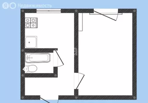1-комнатная квартира: Сарапул, улица Ленина, 3 (31 м)