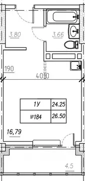 1-к кв. Приморский край, Владивосток ул. Нейбута, 135блок-ск4 (26.5 м)