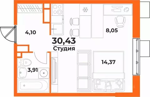 Студия Хабаровский край, Хабаровск Брянский пер. (30.43 м)