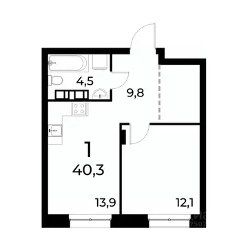 1-к кв. Нижегородская область, Нижний Новгород Березовский мкр,  (40.1 ...