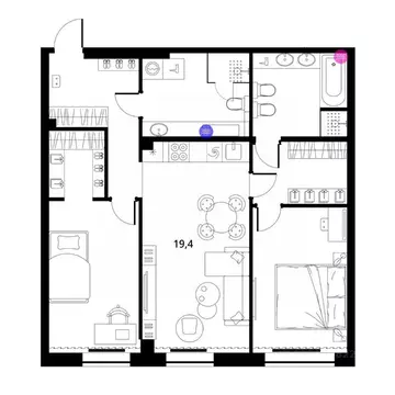 2-к кв. Владимирская область, Киржач Красный Октябрь мкр, ул. ...