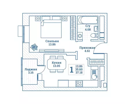 1-к кв. Московская область, Щелково городской округ, Монино пгт ул. ...