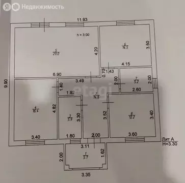 3-комнатная квартира: Казань, улица Сыртлановой, 11 (60.8 м)