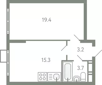 1-к кв. Московская область, Ленинский городской округ, Молоково пгт ...