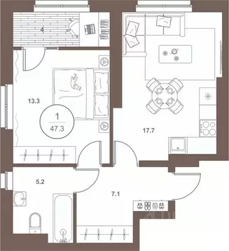1-к кв. Пензенская область, Пенза Арбеково жилрайон, Дальнее Арбеково ...