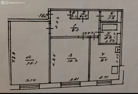 2-комнатная квартира: Уфа, улица Адмирала Ушакова, 84 (50 м)