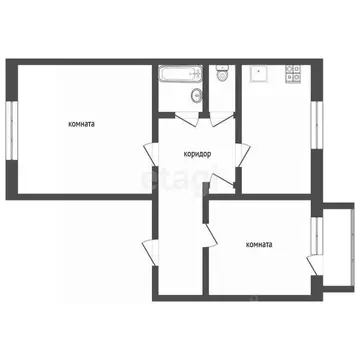 2-к кв. Архангельская область, Коряжма Театральная ул., 2 (53.5 м)