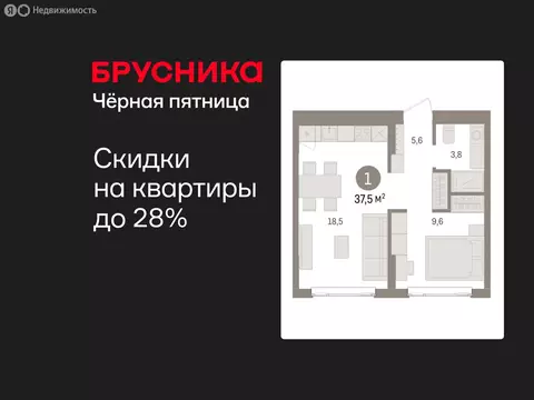 1-комнатная квартира: Екатеринбург, жилой район Сортировочный, ...