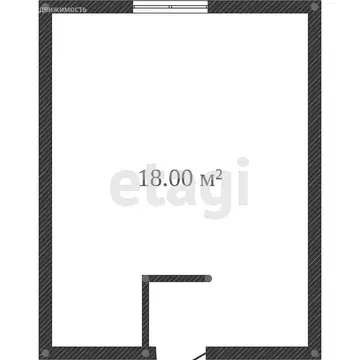 1к в -комнатной квартире (18 м)