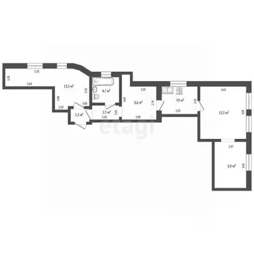 4-к кв. Ростовская область, Ростов-на-Дону ул. Красных Зорь, 84 (63.1 ...
