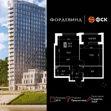 2-комнатная квартира: Нижний Новгород, историческая территория Старый ...