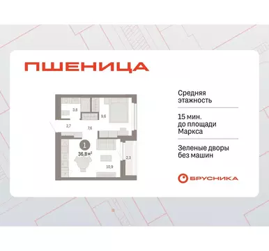 1-к кв. Новосибирская область, Новосибирский район, Краснообск рп, 3-й ...