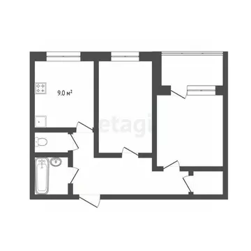 2-к кв. Тюменская область, Тюмень ул. 30 лет Победы, 122 (51.6 м)