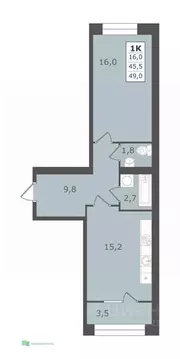 1-к кв. Ставропольский край, Ессентуки  (49.0 м)