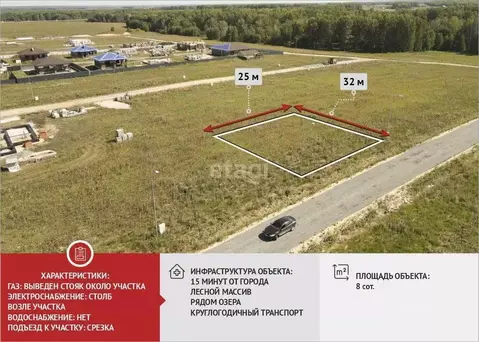 Участок в Тюменская область, Тюменский муниципальный округ, Онегин кп  ...