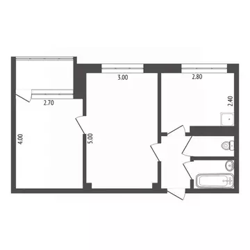 2-к кв. Красноярский край, Красноярск Озерная ул., 41 (39.0 м)